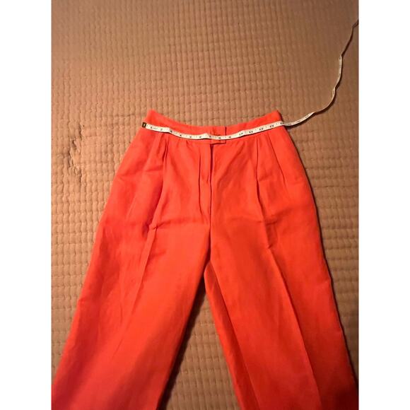 Jean Charles de Castelbajac Vintage Linen Pleated High Waist wideleg pant Sz 12 - Picture 7 of 10